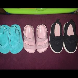 *DONATING IF NOT SOLD BY 10/29* Lot of 3 Toddler girl summer shoes all size 7